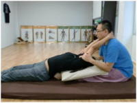 Lower back stretching